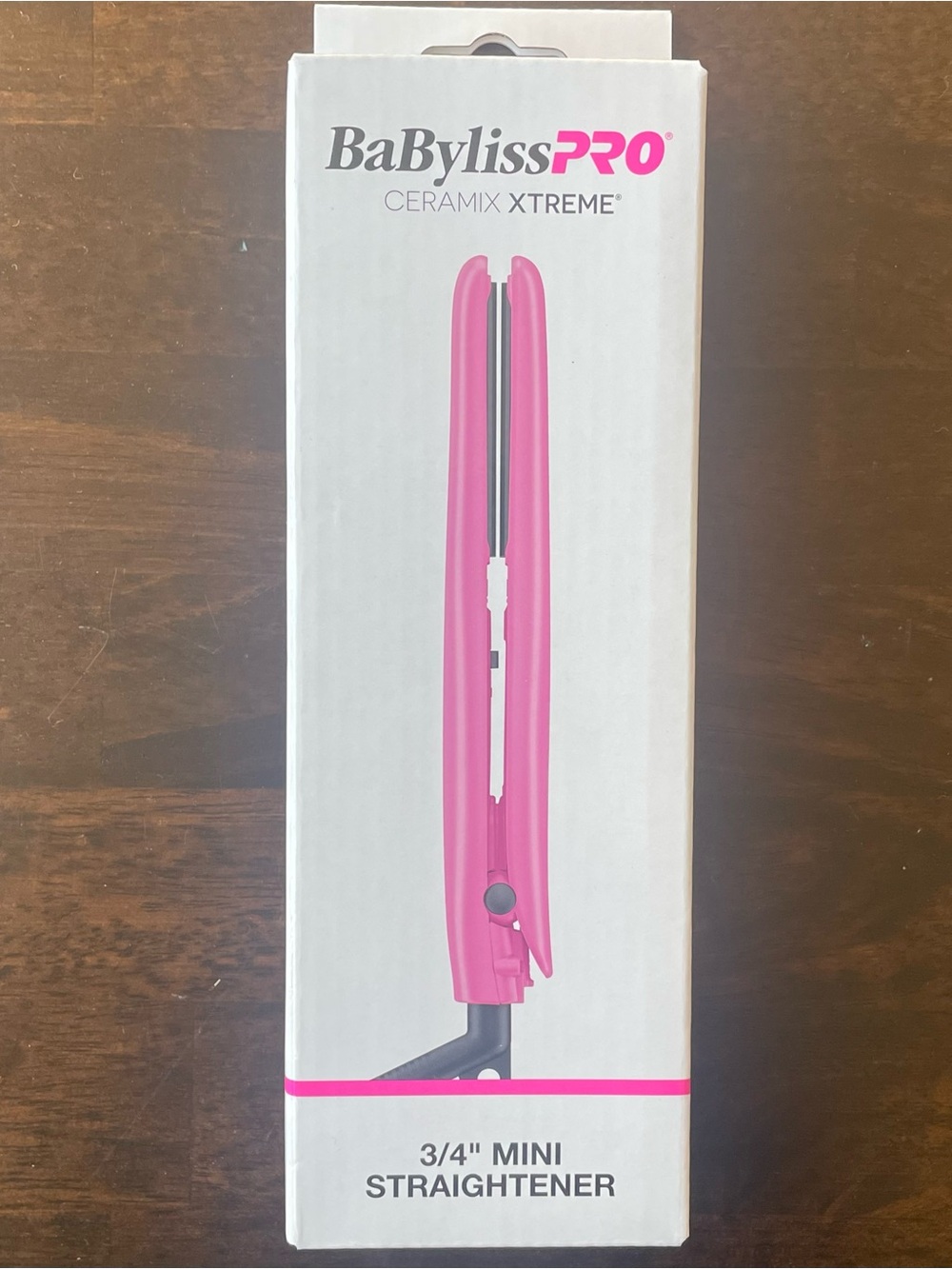 BaBylissPRO Ceramix Xtreme 3/4" Mini Straightener Titanium Hot Pink NEW Travel